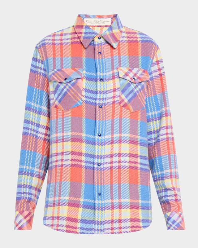 Creator Tartan Cashmere Button-Down Shirt